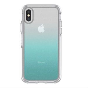 Symmetry Series Clear ombré Glitter case